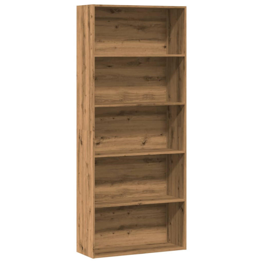 vidaXL Boekenkast 80x30x189 cm bewerkt hout artisanaal eikenkleur vidaXL Boekenkast 80x30x189 cm bewerkt hout artisanaal eikenkleur afbeelding 1