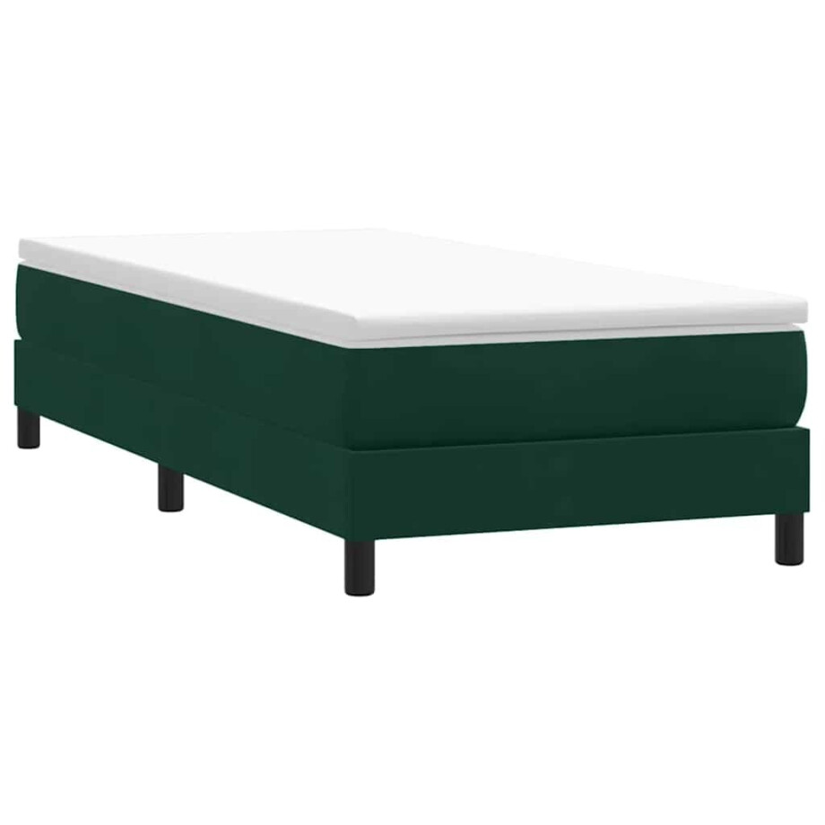 vidaXL Boxspring zonder matras fluweel donkergroen 80x210 cm vidaXL Boxspring zonder matras fluweel donkergroen 80x210 cm afbeelding 1