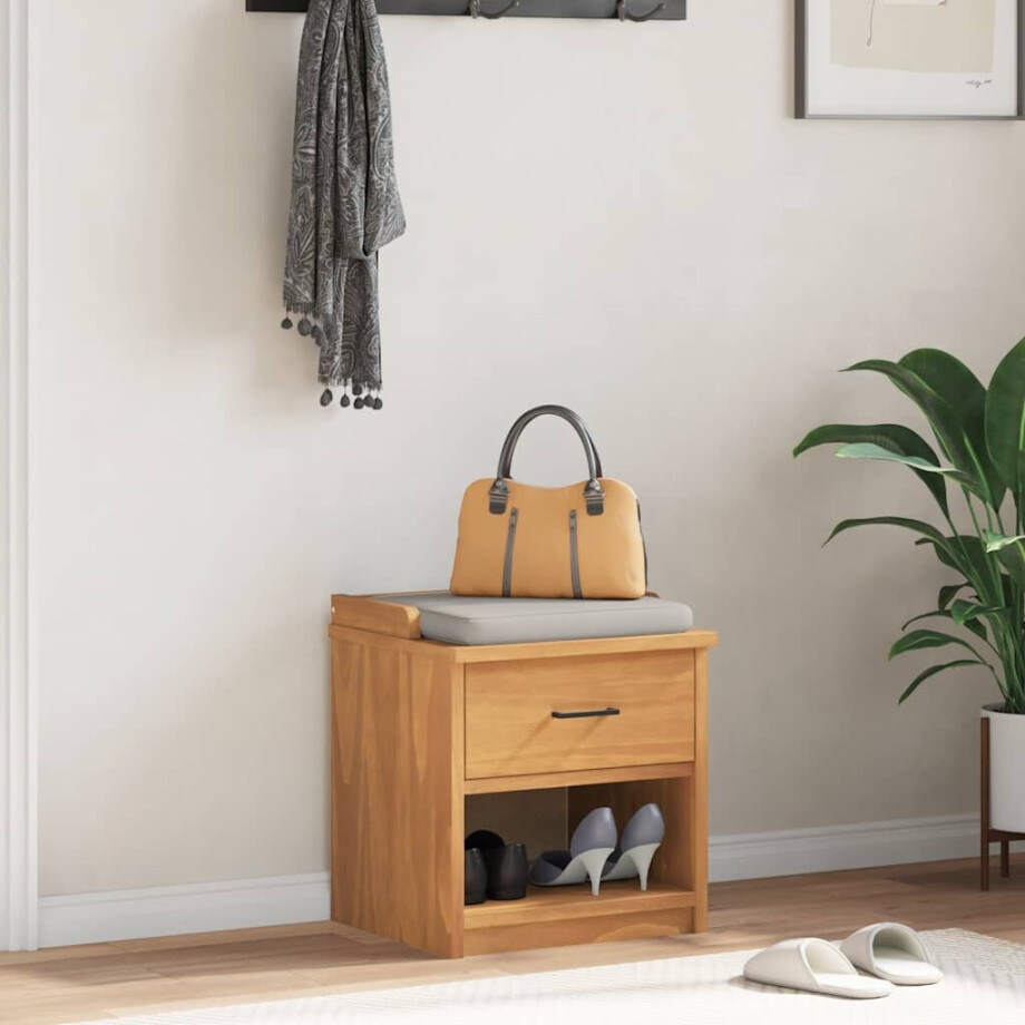 vidaXL Gangbankje SANDNES 45x40x50 cm massief grenenhout afbeelding 1