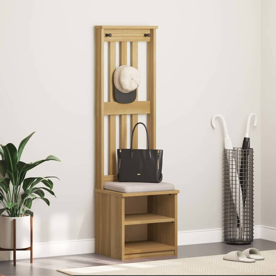 vidaXL Kapstok SANDNES 45x40x159,5 cm massief grenenhout vidaXL Kapstok SANDNES 45x40x159,5 cm massief grenenhout afbeelding 1