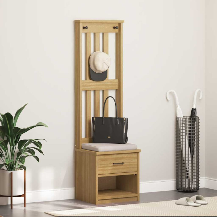 vidaXL Kapstok SANDNES 45x40x159,5 cm massief grenenhout vidaXL Kapstok SANDNES 45x40x159,5 cm massief grenenhout afbeelding 1