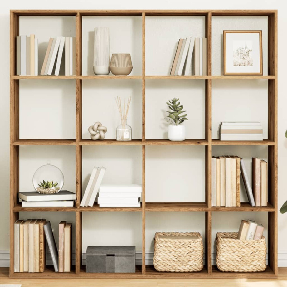 vidaXL Boekenkast 102x29x143 cm bewerkt hout artisanaal eikenkleur afbeelding 1