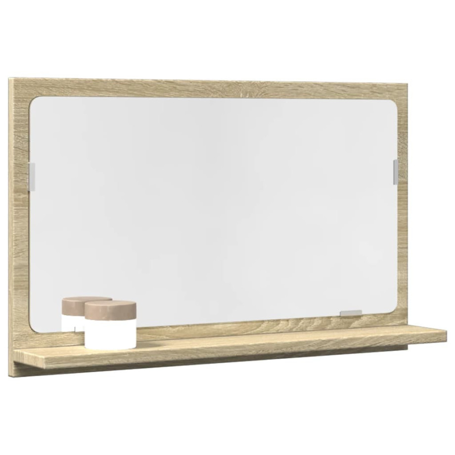 vidaXL Badkamerspiegelkast 60x11x37 cm bewerkt hout sonoma eikenkleur afbeelding 1