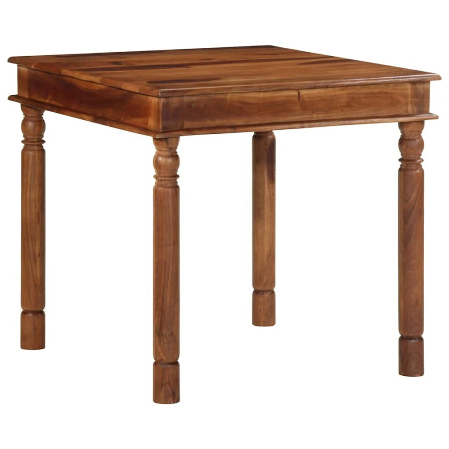 vidaXL Eettafel 80x80x77 cm massief acaciahout vidaXL Eettafel 80x80x77 cm massief acaciahout afbeelding 1