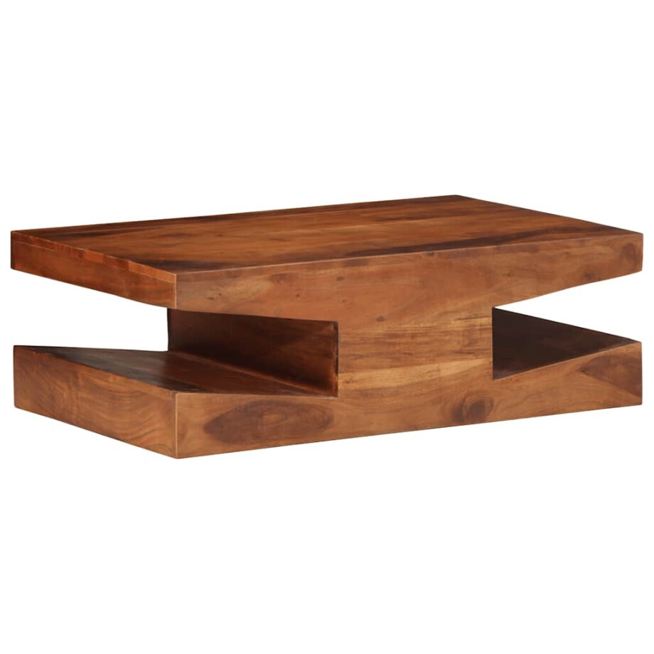 vidaXL Salontafel 90x60x30 cm massief acaciahout afbeelding 1