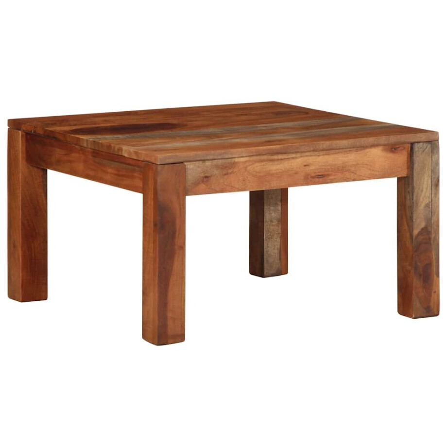vidaXL Salontafel 60x60x35 cm massief acaciahout afbeelding 1