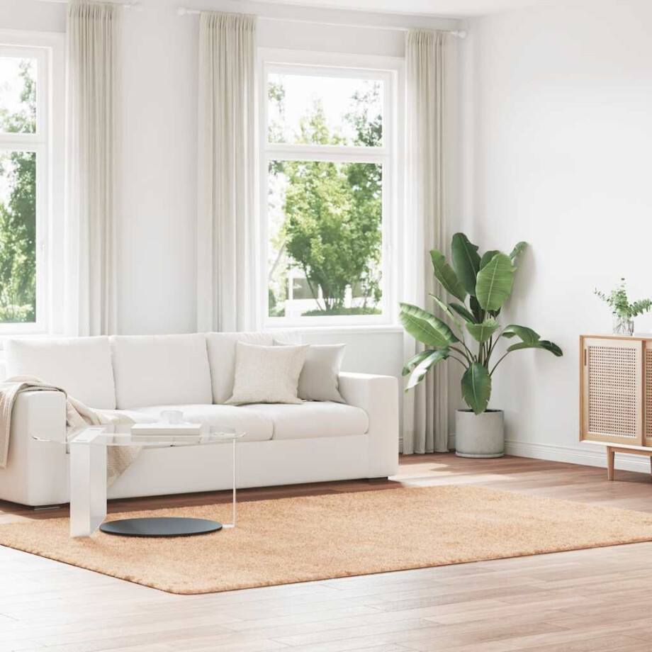 vidaXL Hoogpolig vloerkleed NAVARRA 200x290 cm polyester beige vidaXL Hoogpolig vloerkleed NAVARRA 200x290 cm polyester beige afbeelding 1