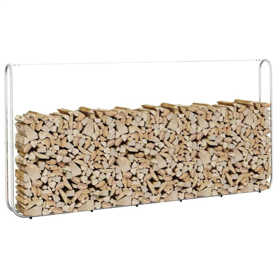 vidaXL Haardhoutrek 300x25x150 cm gegalvaniseerd staal vidaXL Haardhoutrek 300x25x150 cm gegalvaniseerd staal afbeelding 1