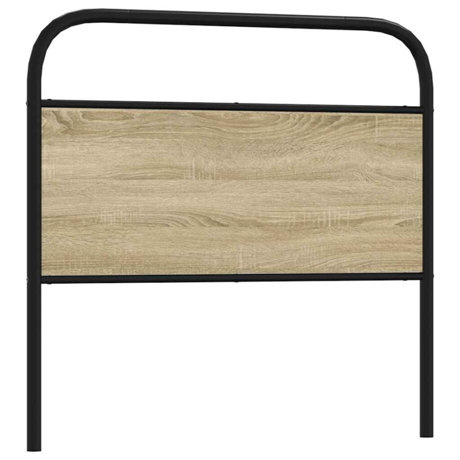 vidaXL Vervangend hoofdbord 100 cm staal en bewerkt hout sonoma eikenkleurig afbeelding 1