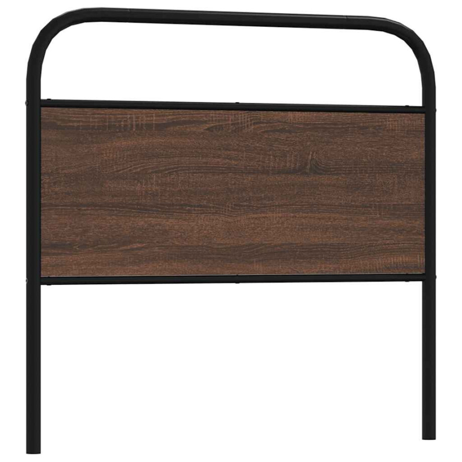 vidaXL Vervangend hoofdbord 100 cm bewerkt hout en staal bruin eikenkleurig afbeelding 1