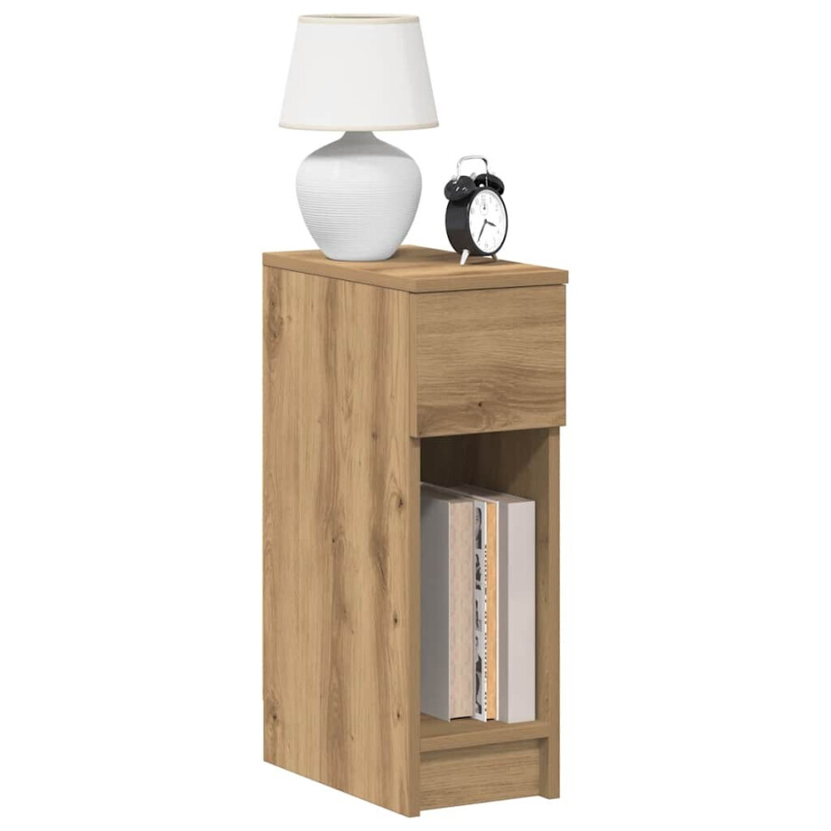 vidaXL Nachtkastje met lade 20x36x60 cm artisanaal eikenkleurig afbeelding 1