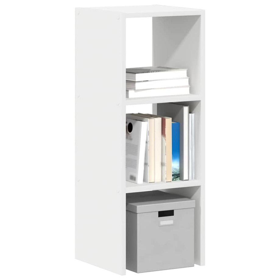 vidaXL Boekenkast stapelbaar 30x30x80 cm bewerkt hout wit afbeelding 1