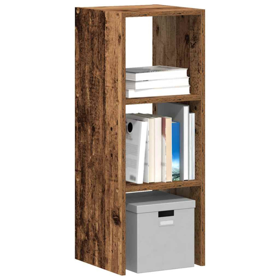 vidaXL Boekenkast stapelbaar 30x30x80 cm bewerkt hout oud houtkleurig afbeelding 1