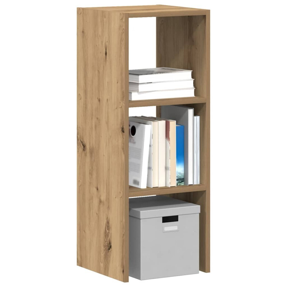 vidaXL Boekenkast stapelbaar 30x30x80 cm bewerkt hout artisanaal eiken afbeelding 1