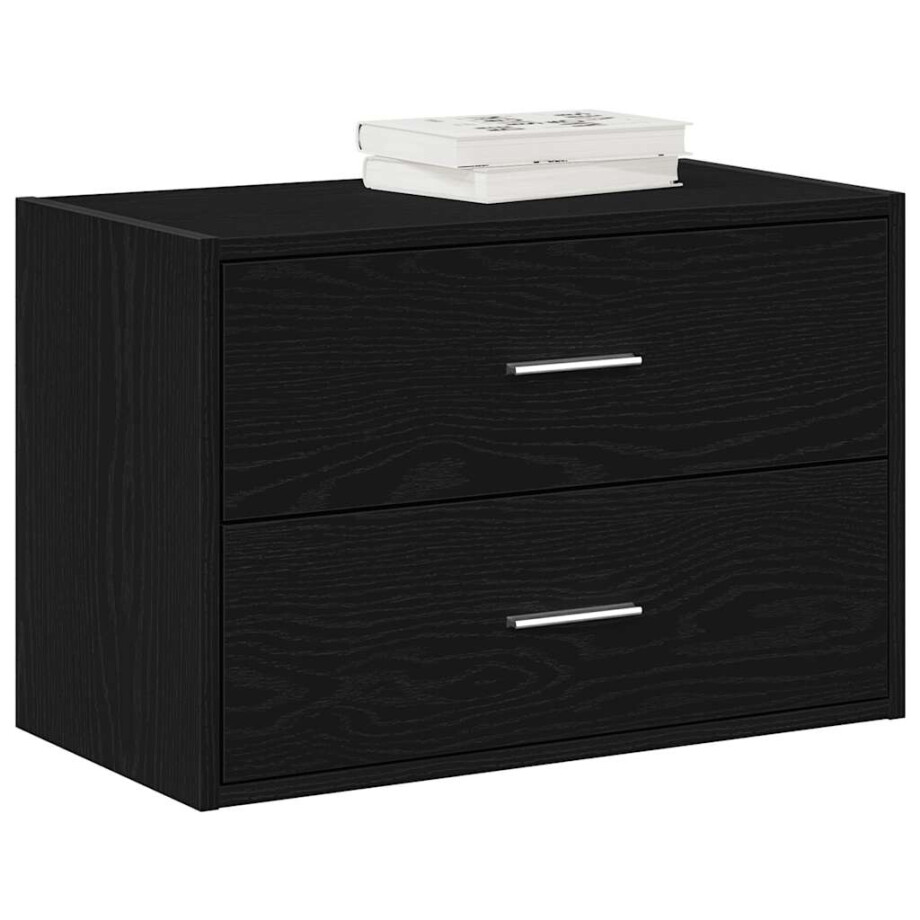 vidaXL Kast met 2 lades 60x31x40 cm bewerkt hout zwart eikenkleurig vidaXL Kast met 2 lades 60x31x40 cm bewerkt hout zwart eikenkleurig afbeelding 1