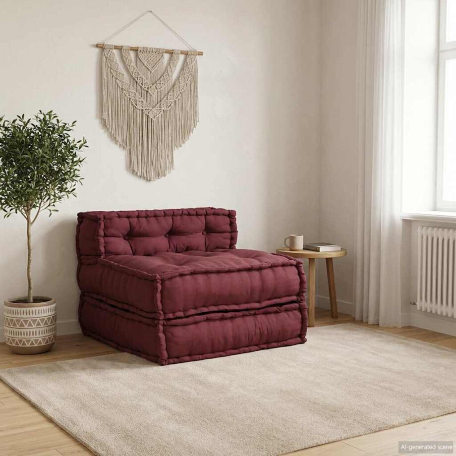 vidaXL Modulaire bankstel kastanjebruin 70x70x54 stof vidaXL Modulaire bankstel kastanjebruin 70x70x54 stof afbeelding 1