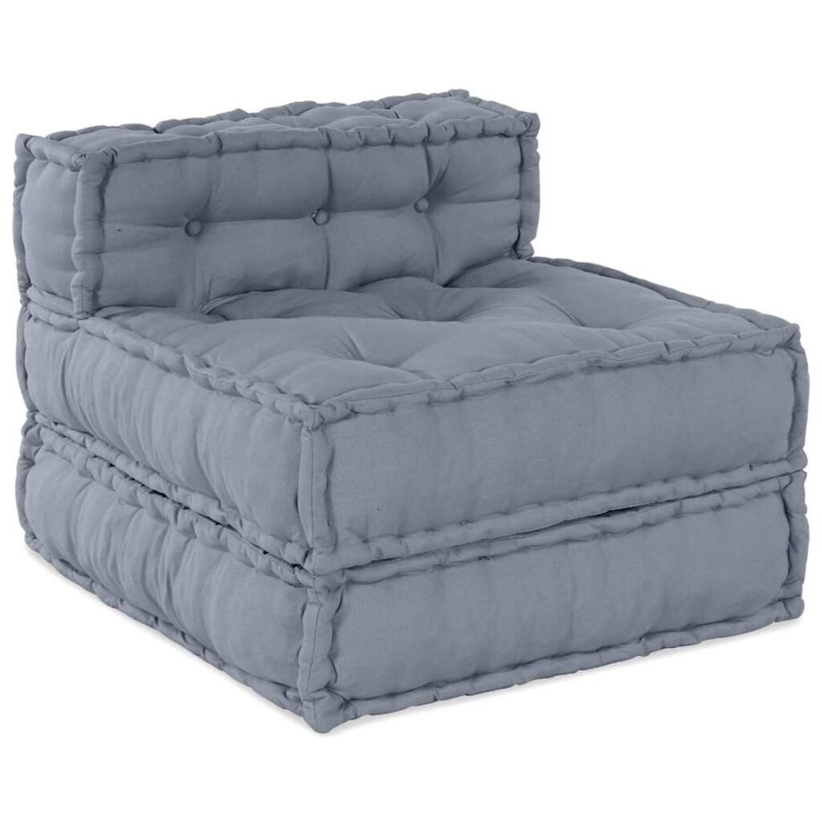 vidaXL Modulair bank Grijs 70 x 70 x 56 cm Stof vidaXL Modulair bank Grijs 70 x 70 x 56 cm Stof afbeelding 1