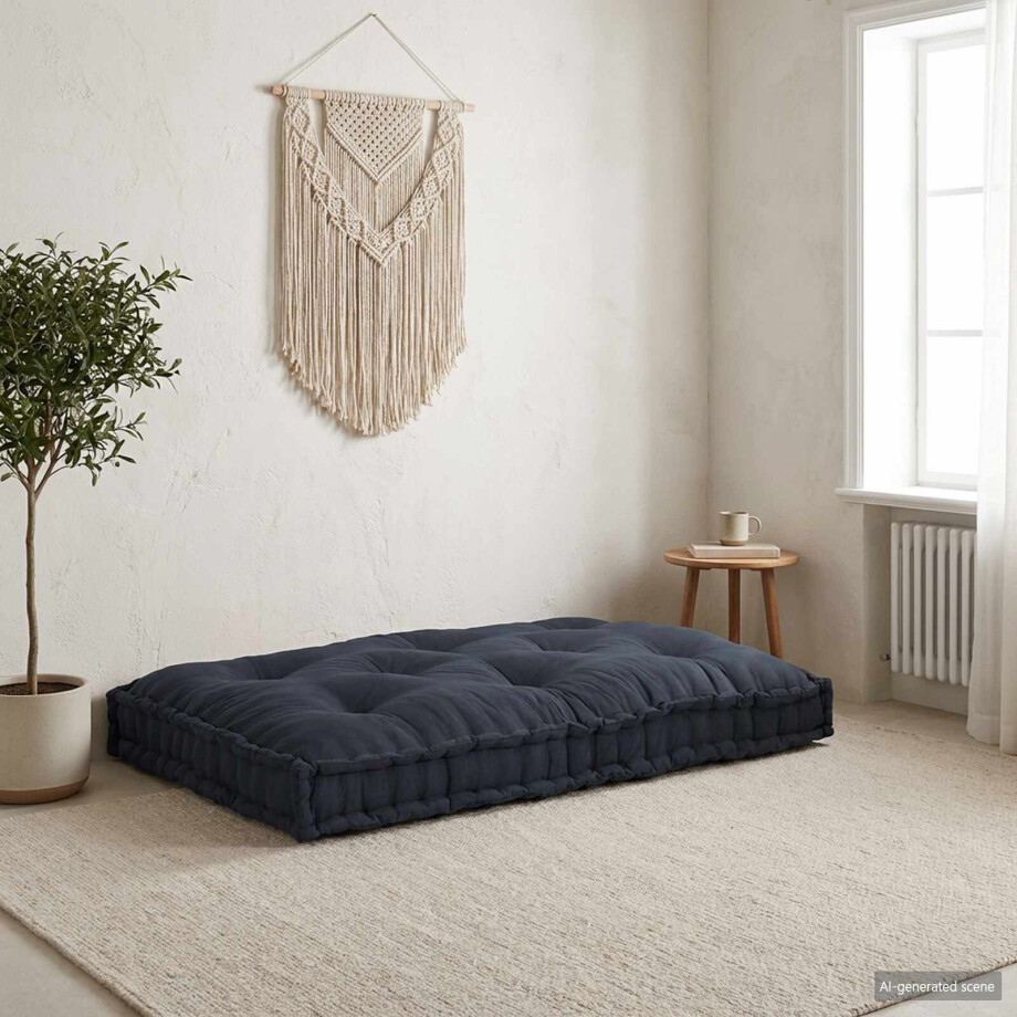 vidaXL Pallet Sofa Kussen Antracietkleurig 120 x 80 x 12 cm Stof afbeelding 1