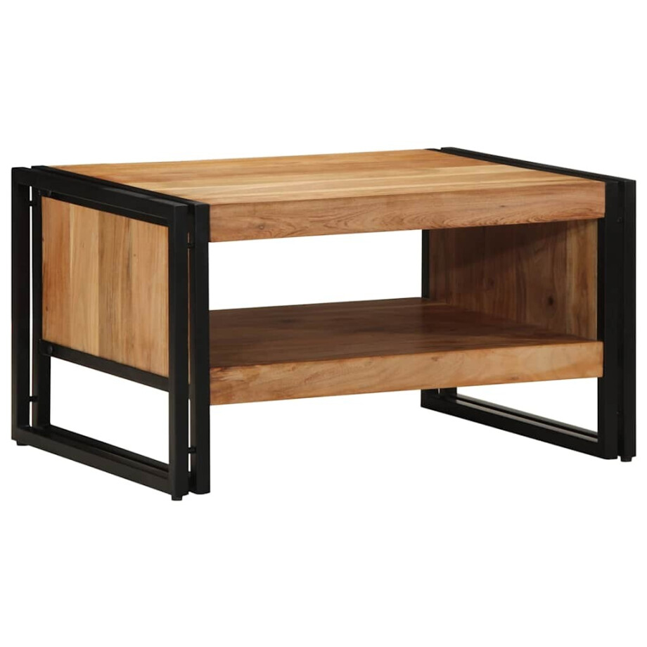 vidaXL Salontafel 70x50x38 cm massief acaciahout afbeelding 1