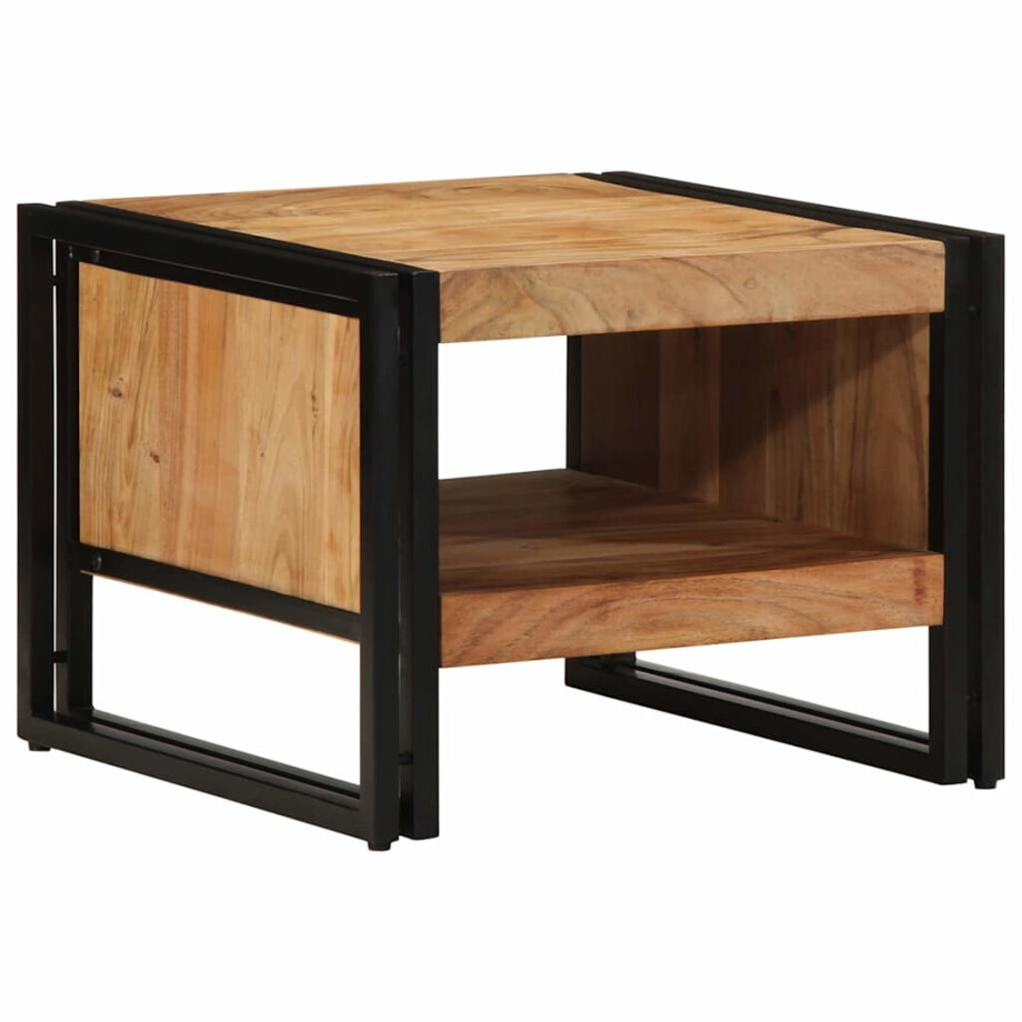 vidaXL Salontafel 50x50x38 cm massief acaciahout afbeelding 1