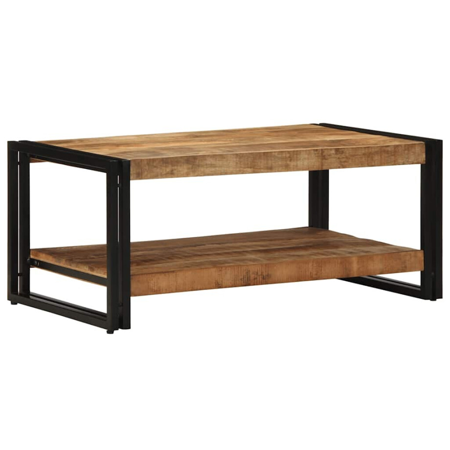 vidaXL Salontafel 90x50x38 cm massief ruw mangohout afbeelding 1