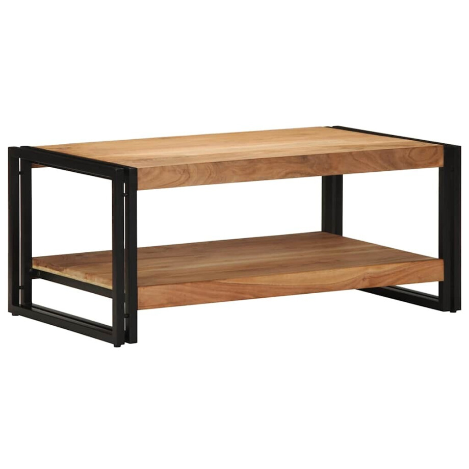 vidaXL Salontafel 90x50x38 cm massief acaciahout afbeelding 1