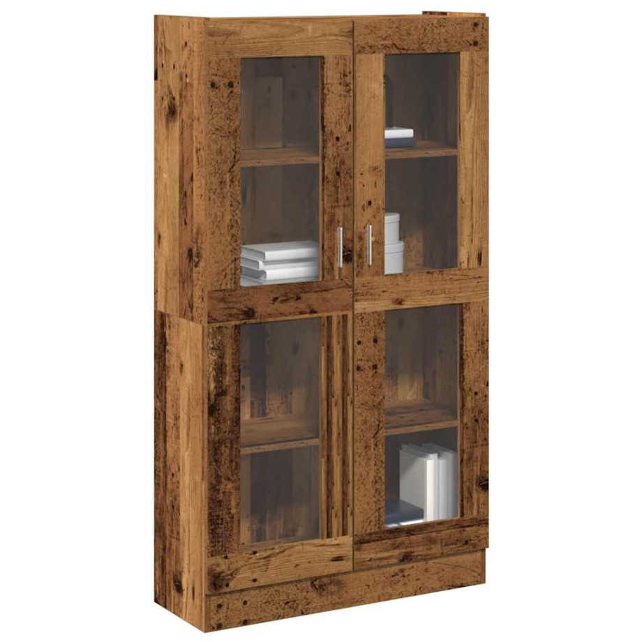 vidaXL Hoge kast 82,5x30,5x150 cm bewerkt hout oud houtkleurig afbeelding 1