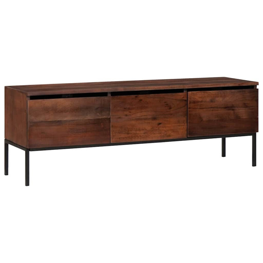 vidaXL TV-kast Honingbruin 110 x 30 x 36 cm Massief acaciahout afbeelding 1