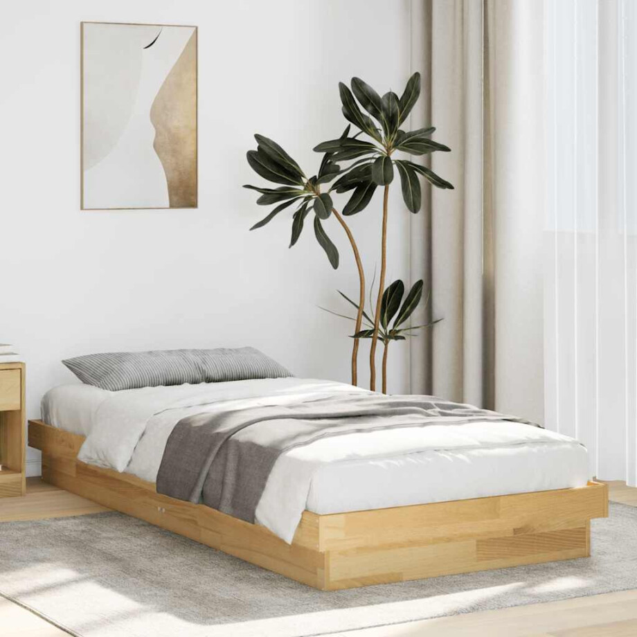 vidaXL Bedframe zonder matras 80x200 cm massief eikenhout afbeelding 1