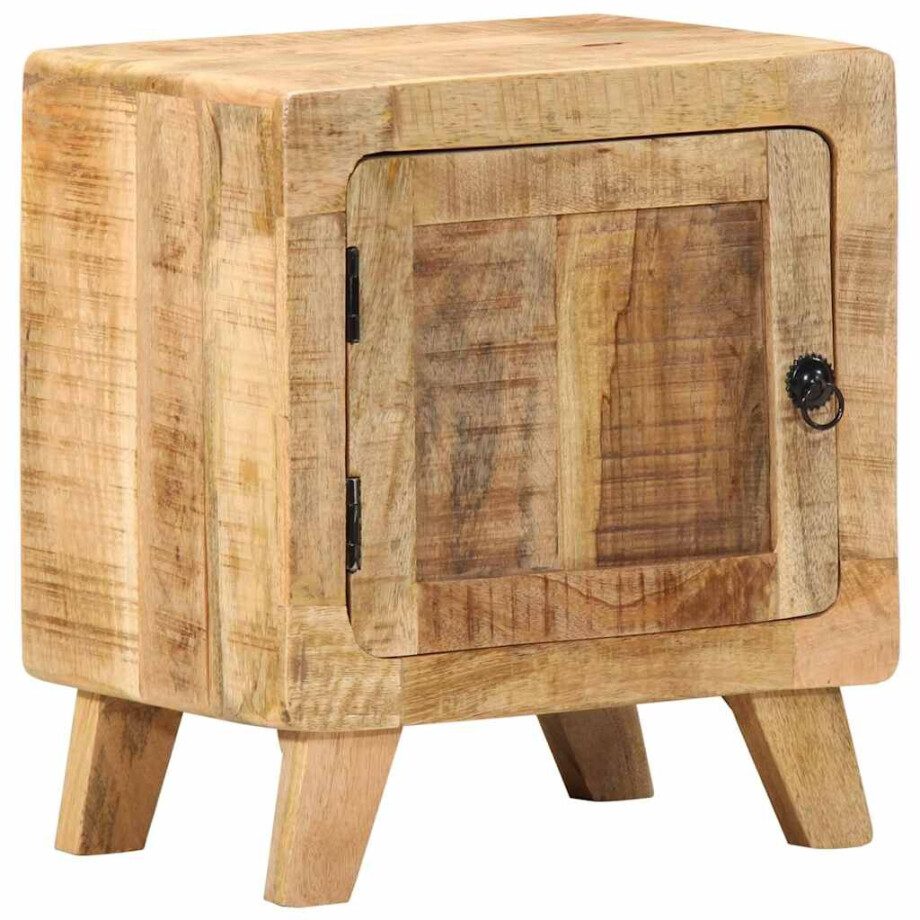 vidaXL Nachtkastje 40x32x46 cm massief ruw mangohout afbeelding 1