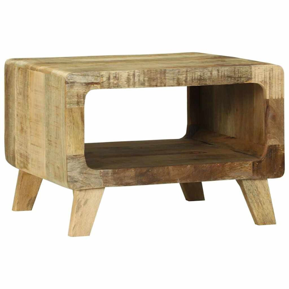 vidaXL Salontafel Bruin 50 x 50 x 35 cm Massief Mango Hout afbeelding 1