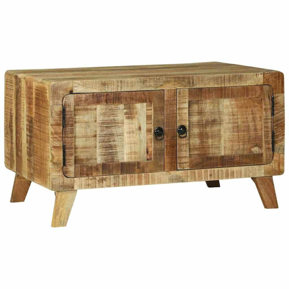 vidaXL Salontafel Bruin 80 x 54 x 45 cm Massief Mango Hout afbeelding 1