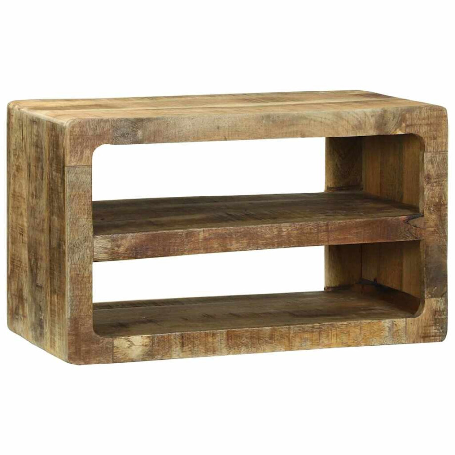 vidaXL TV-kast met plank Bruin 60 x 32 x 36 cm Massief mangohout afbeelding 1