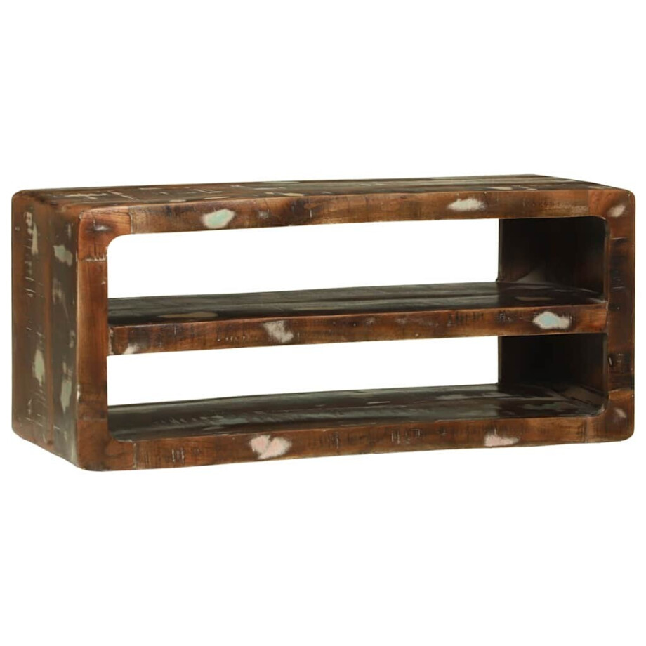 vidaXL TV-kast Multikleur 80 x 32 x 36 cm Massief gerecycled hout vidaXL TV-kast Multikleur 80 x 32 x 36 cm Massief gerecycled hout afbeelding 1