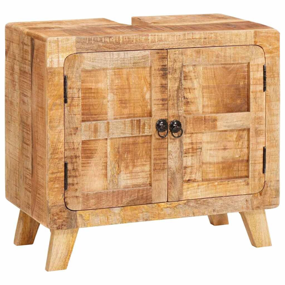 vidaXL Badkamerkast Bruin Massief mango-hout en samengesteld hout vidaXL Badkamerkast Bruin Massief mango-hout en samengesteld hout afbeelding 1