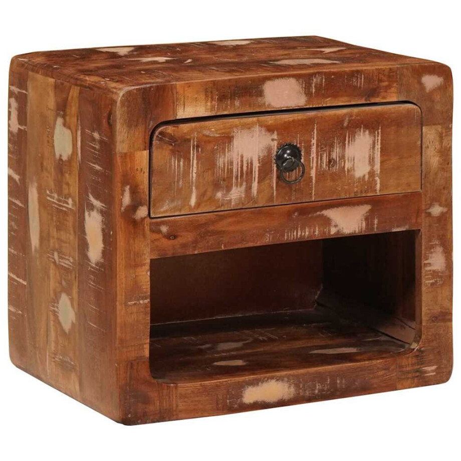 vidaXL Wandkastje Multikleur 40 x 30 x 36 cm massief gerecycled hout vidaXL Wandkastje Multikleur 40 x 30 x 36 cm massief gerecycled hout afbeelding 1