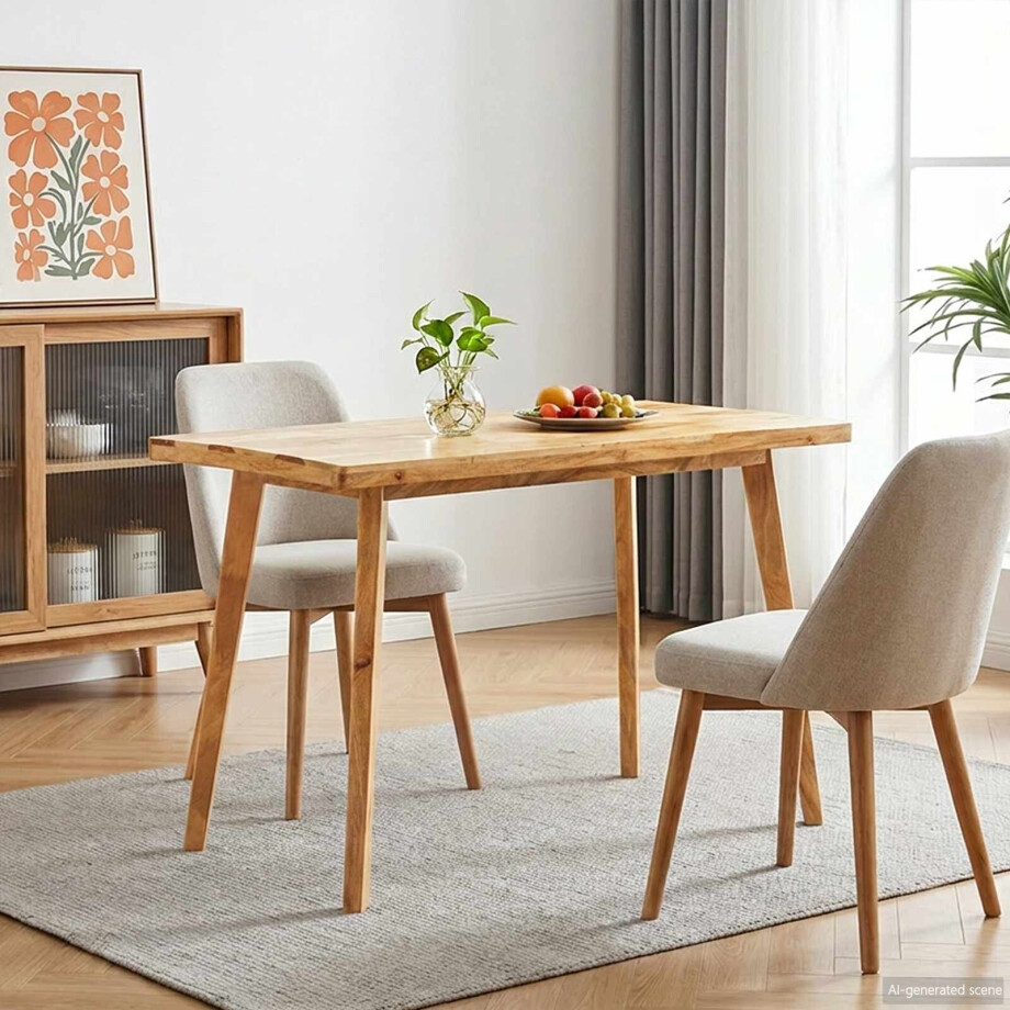 vidaXL Eettafel Naturel 100 x 55 x 75 cm Massief Mango Hout vidaXL Eettafel Naturel 100 x 55 x 75 cm Massief Mango Hout afbeelding 1