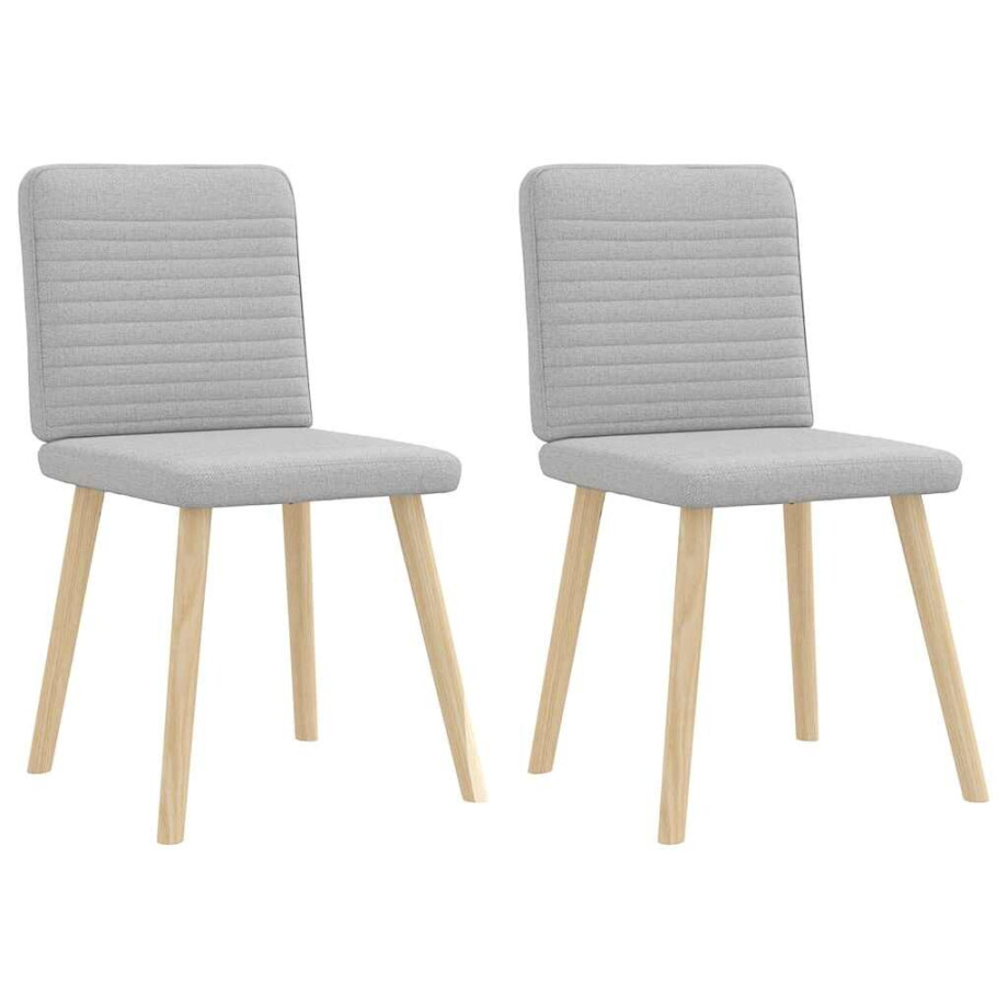 vidaXL Eetkamerstoelen 2 st stof wolk grijs afbeelding 1