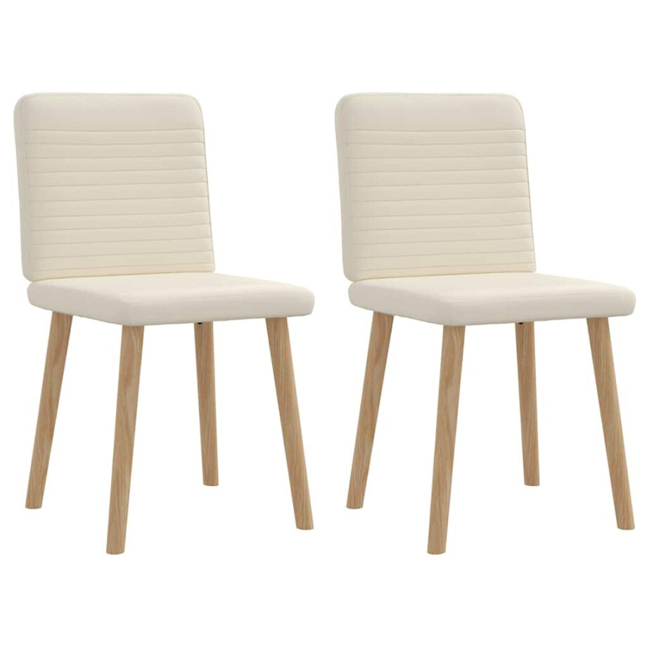 vidaXL Eetkamerstoelen 2 st linnen afbeelding 1