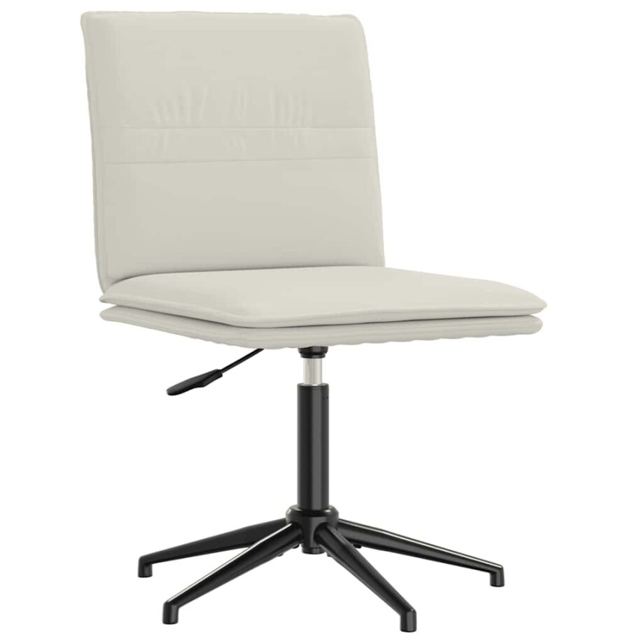 vidaXL Eetkamerstoel fluweel crèmekleurig vidaXL Eetkamerstoel fluweel crèmekleurig afbeelding 1