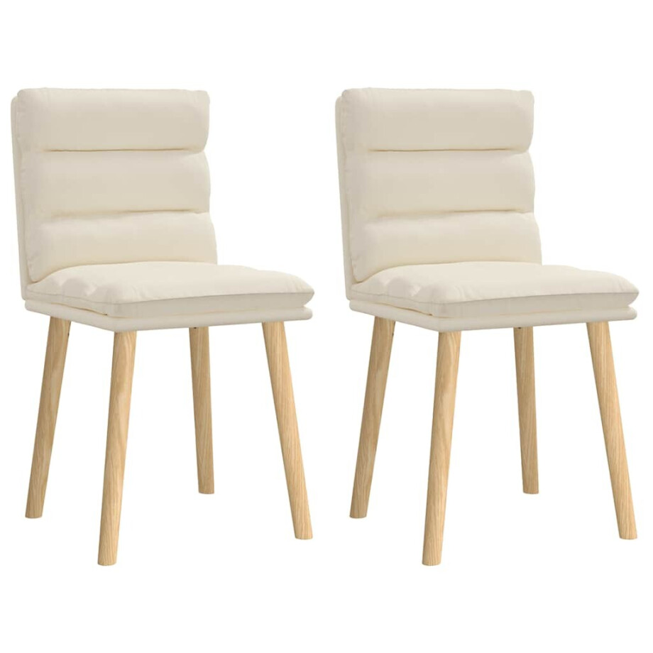 vidaXL Eetkamerstoelen 2 st linnen afbeelding 1