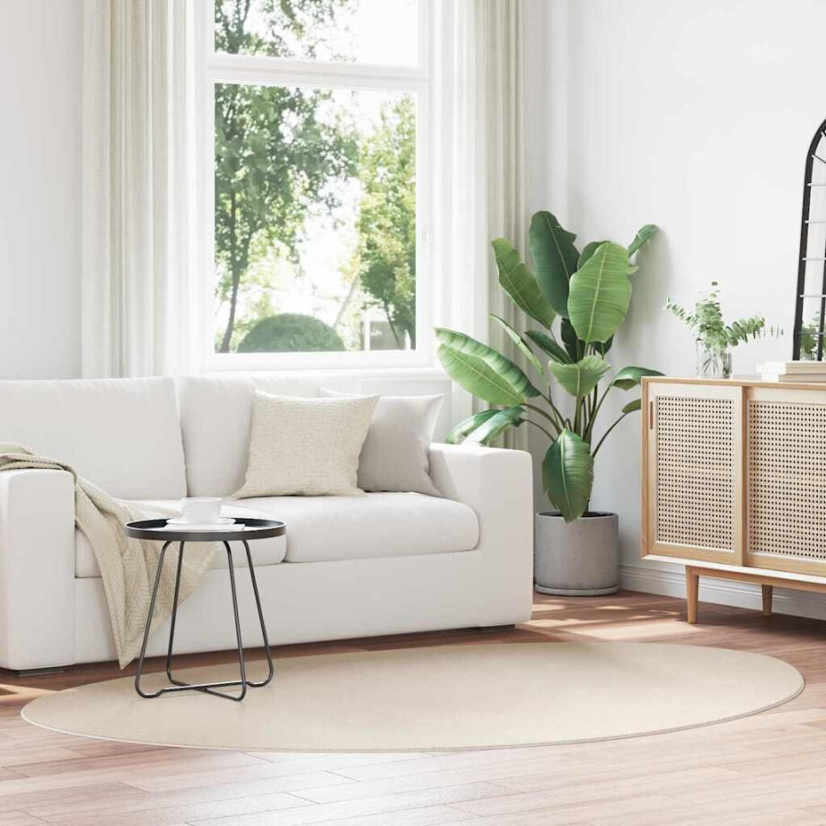 vidaXL Vloerkleden HUARTE Beige 160 x 230 cm Polyester afbeelding 1