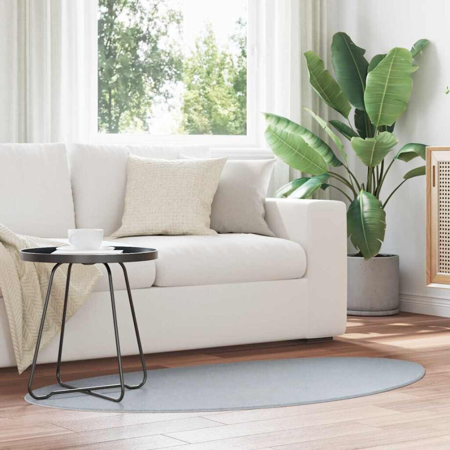 vidaXL Vloerkleden HUARTE Grijs 80 x 150 cm Polyester afbeelding 1