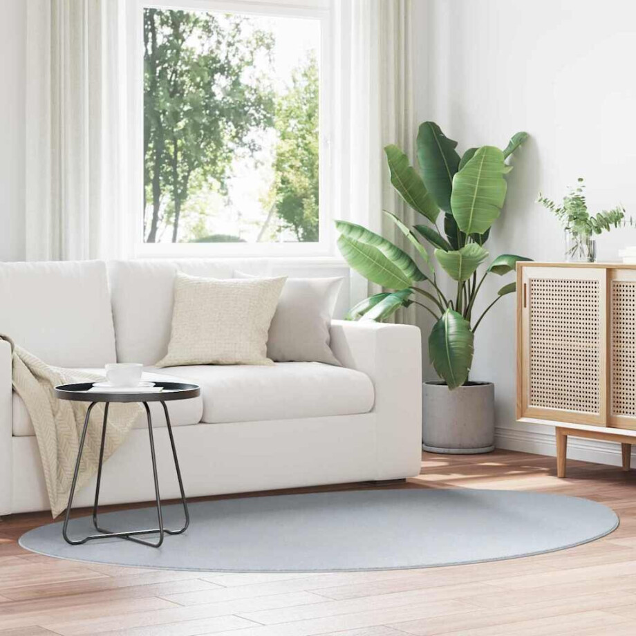 vidaXL Vloerkleden HUARTE Grijs 140 x 200 cm Polyester afbeelding 1