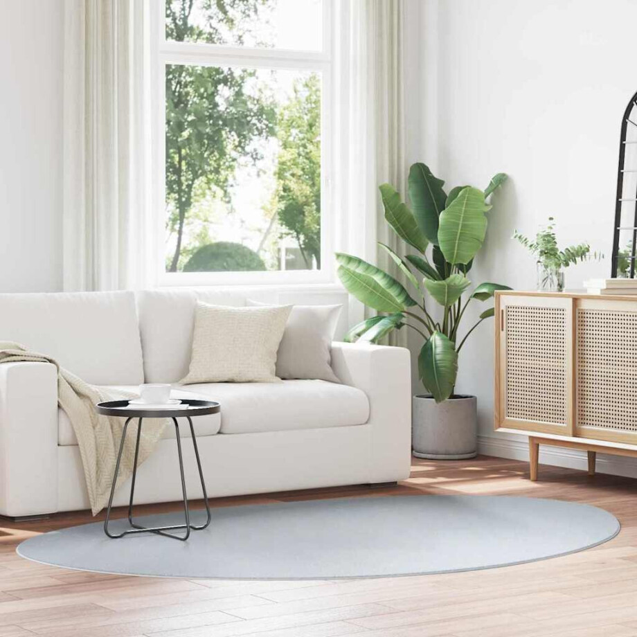 vidaXL Tapijt HUARTE Grijs 160 x 230 cm Polyester afbeelding 1