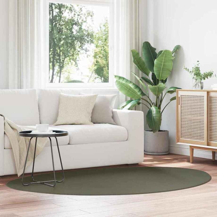 vidaXL Vloerkleden HUARTE Bosgroen 140 x 200 cm Polyester afbeelding 1