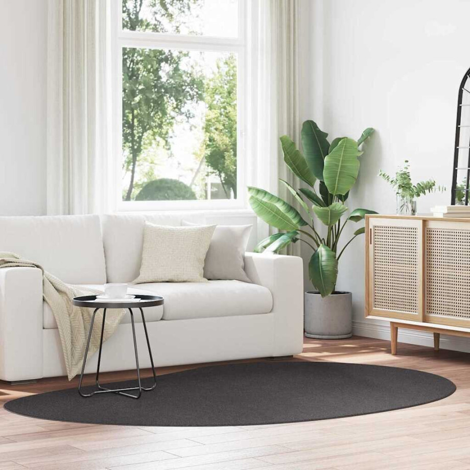 vidaXL Tapijt HUARTE Antraciet 160 x 230 cm Polyester afbeelding 1