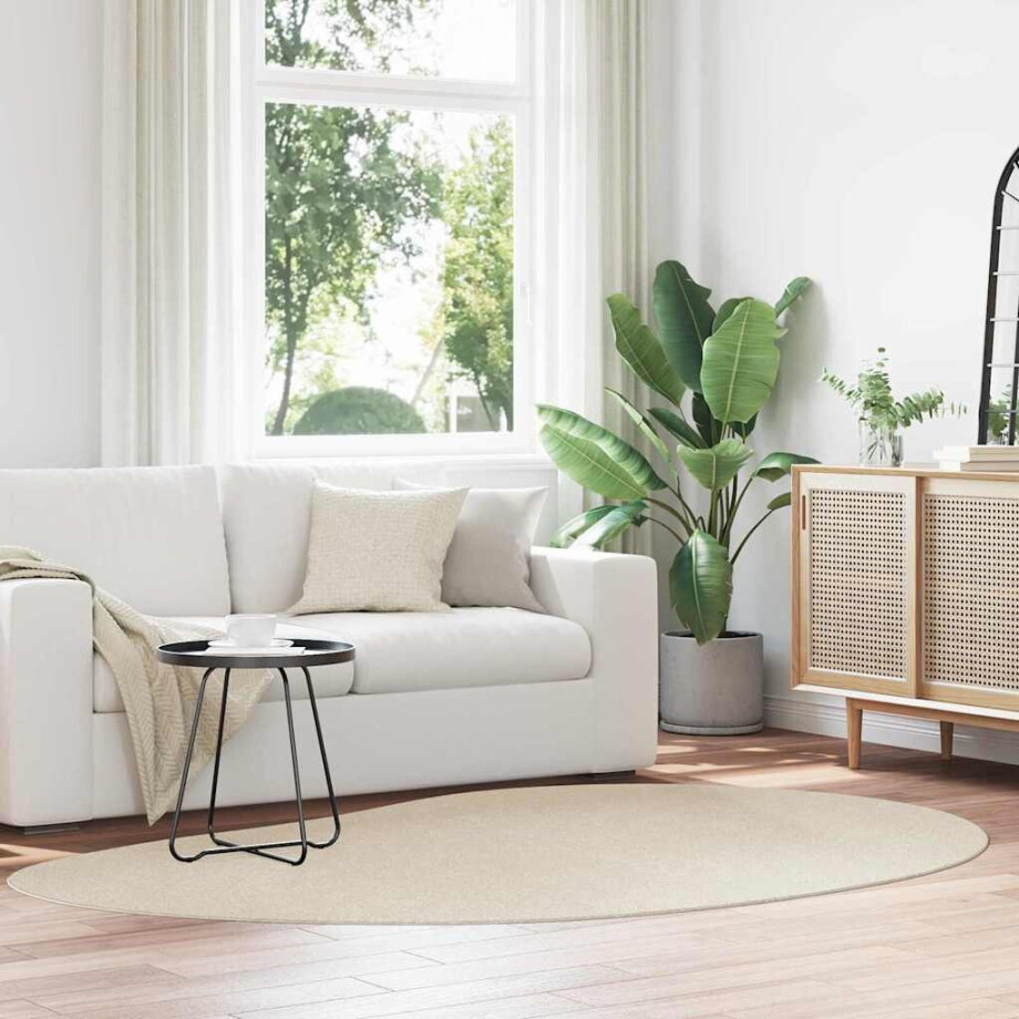 vidaXL Vloerkleden HUARTE Beige 160 x 230 cm Polyester afbeelding 1