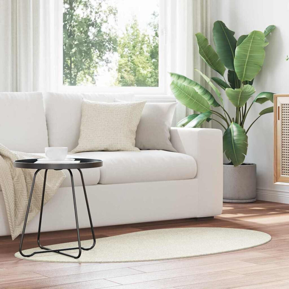 vidaXL Vloerkleden HUARTE Crème 80 x 150 cm Polyester afbeelding 1