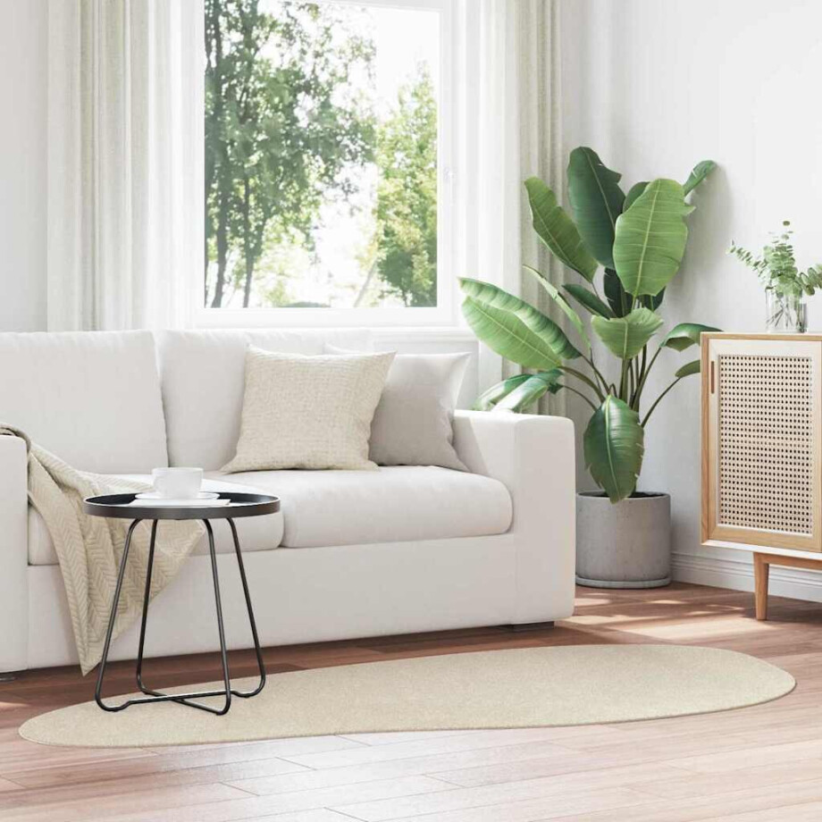 vidaXL Vloerkleden HUARTE Beige 100 x 200 cm Polyester vidaXL Vloerkleden HUARTE Beige 100 x 200 cm Polyester afbeelding 1